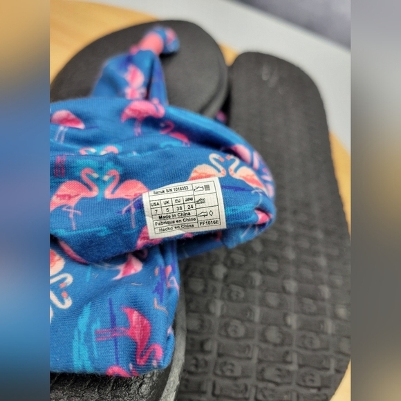 Sanuk Yoga Sling Sandals Flamingo beach lightweight comfy Women's Sandal size 7 - Picture 7 of 7